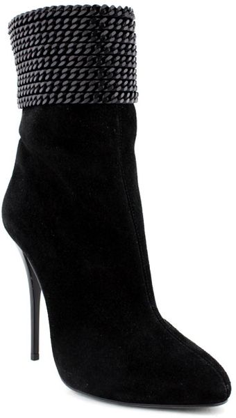 Giuseppe Zanotti Black Suede Bootie Org Now - Lyst