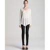 Helmut Lang Top Silk V Neck in White - Lyst