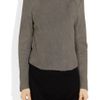 Helmut Lang Wither Draped Leather Jacket in Gray - Lyst
