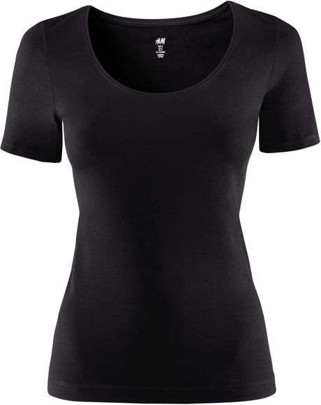 H&m Top in Black - Lyst