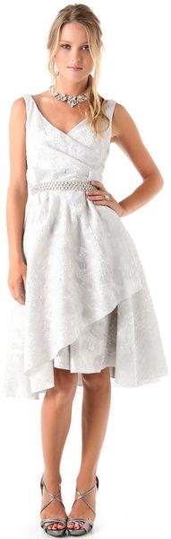  Jacquard Dress with Beaded Belt 