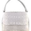 Nancy Gonzalez Grey Metallic Ringtail Lizard Croc Shoulder Bag in Gray (grey) - Lyst
