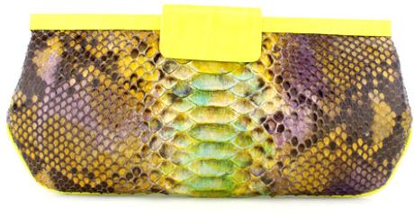 Nancy Gonzalez Multicolored Python Clutch in Multicolor (multi) - Lyst