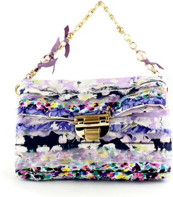 Nina Ricci Large Violet Print Pouchette - Lyst