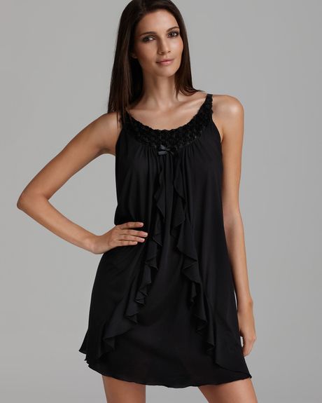 Oscar De La Renta Pink Label Petit Bouquet Luxe Knit Chemise in Black - Lyst