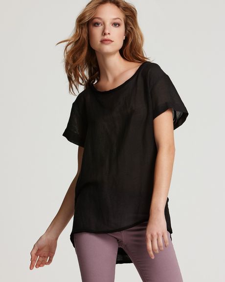 Rag & Bone Top Bailey Open Back in Black - Lyst