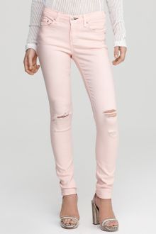 Rag & Bone Skinny Jeans The Skinny Jean in Peach with Holes - Lyst