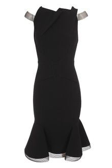 Roland Mouret Jos Stretch Crepe Dress with Fishtail Hem - Lyst