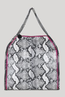 Stella McCartney Chalk Falabella Faux Python Big Tote - Lyst