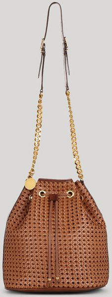 Stella Mccartney Pembridge Braided Faux Vachetta Bucket Bag in Brown (copper rose) - Lyst