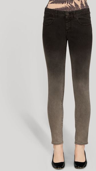 Stella Mccartney Degrade Skinny Ankle Grazer Jeans in Gray (grey degrade) - Lyst