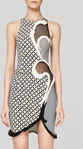 Stella Mccartney Ink Stretch Large Diamond Walsh Dress in Blue (ink) - Lyst