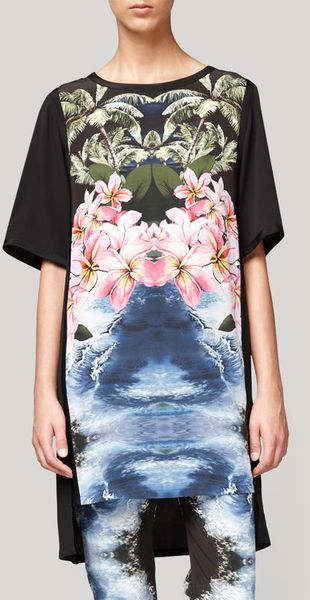 Stella McCartney Multicolour Tiered Hawaiian Print Dress - Lyst