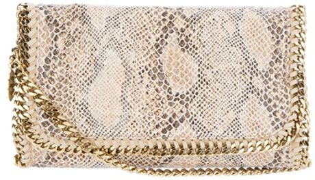 Stella Mccartney Falbo Eco Snake Bag in Beige (snake) - Lyst