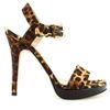 Stuart Weitzman Strutting Sandal Org 370 Now in Animal (leopard) - Lyst