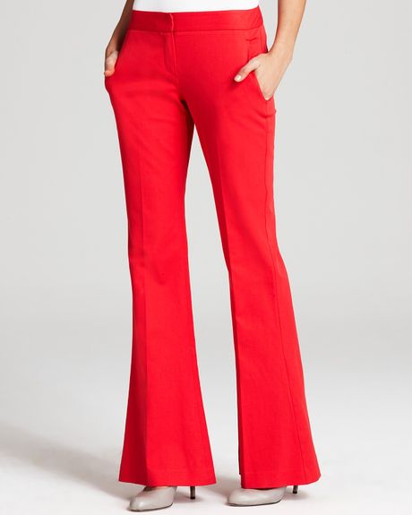 theory red pants