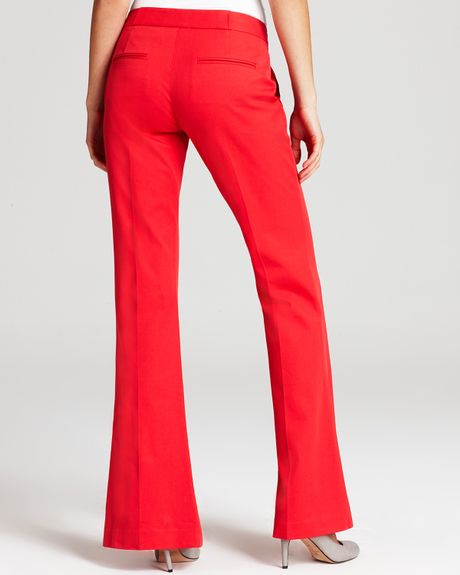 theory red pants