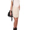 3.1 Phillip Lim Leather Skirt with Neoprene Lining in White (off white) - Lyst