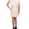 3.1 Phillip Lim Leather Skirt with Neoprene Lining in White (off white) - Lyst