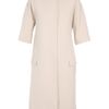 Acne Sidney Rustic Cottonlinen Collarless Coat in Beige - Lyst