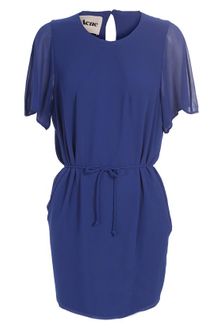 Acne Moreau Layered Crepe Dress - Lyst