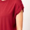 Asos Collection Asos Tshirt in Loop Back with Gathered Hem in Red (burntredorange) - Lyst