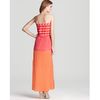 Bcbgmaxazria Dress Dodson Striped Strapless Maxi Dress in Red (red berry cerise combo) - Lyst