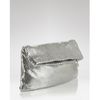 Bcbgmaxazria Clutch Mesh Metal Foldover Clutch in Silver - Lyst