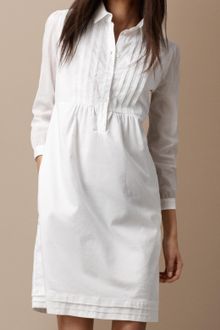 Burberry Brit Cotton Pin Tuck Shirt Dress Burberry Brit Cotton Pin Tuck Shirt Dress