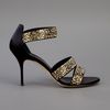 Casadei Stud Embellished Sandal in Black - Lyst
