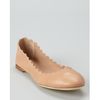 Chloé Flats Scalloped Ballerina in Silver (skin) - Lyst