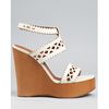 Chloé Laser Cut Out Wedges  in Brown (white vachetta) - Lyst