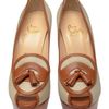 Christian Louboutin Campus Canvas Platform Pumps in Brown (tan) - Lyst