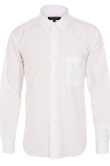 Comme Des Garçons Tailored Cotton Shirt with Mesh Cuffs - Lyst