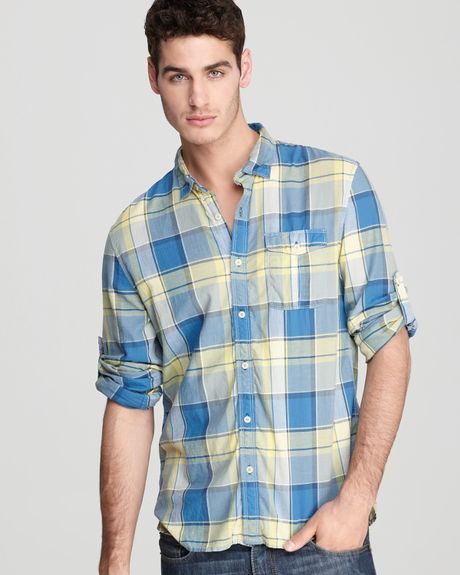 Converse Black Canvas Rollsleeve Plaid Sport Shirt Classic Fit in Blue for Men (lochness plaid) - Lyst