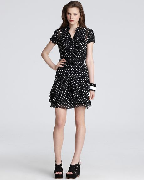 Cynthia Steffe Dress Gabby Polka Dot in Black (rich black) - Lyst