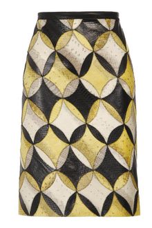 Derek Lam Exclusive Patchwork Snakeskin Skirt - Lyst