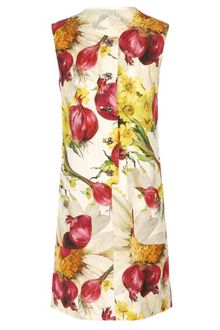 Dolce & Gabbana Onion Printed Silkcotton Jacquard Dress - Lyst