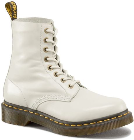 white glossy doc martens
