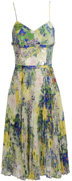 Erdem Inga Floral Printed and Sequin Embellished Dress - Lyst