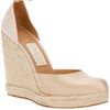 Ferragamo Wedge Sandal in Beige - Lyst