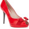 Ferragamo Bow Detail Pump in Red - Lyst
