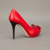 Ferragamo Bow Detail Pump in Red - Lyst