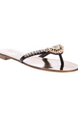 Giuseppe Zanotti Crystal Thong Sandal