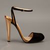 Gucci Peep Toe Sandal in Black - Lyst