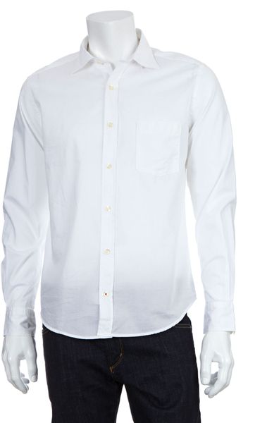 Hartford Striped Shirt in White for Men - Lyst
