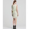 Helmut Lang Dress Belted Silk with Drape Sleeve in White (chlorella) - Lyst