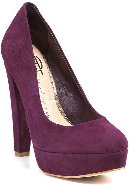 House Of Harlow Pumps Callan in Purple (black suede) - Lyst