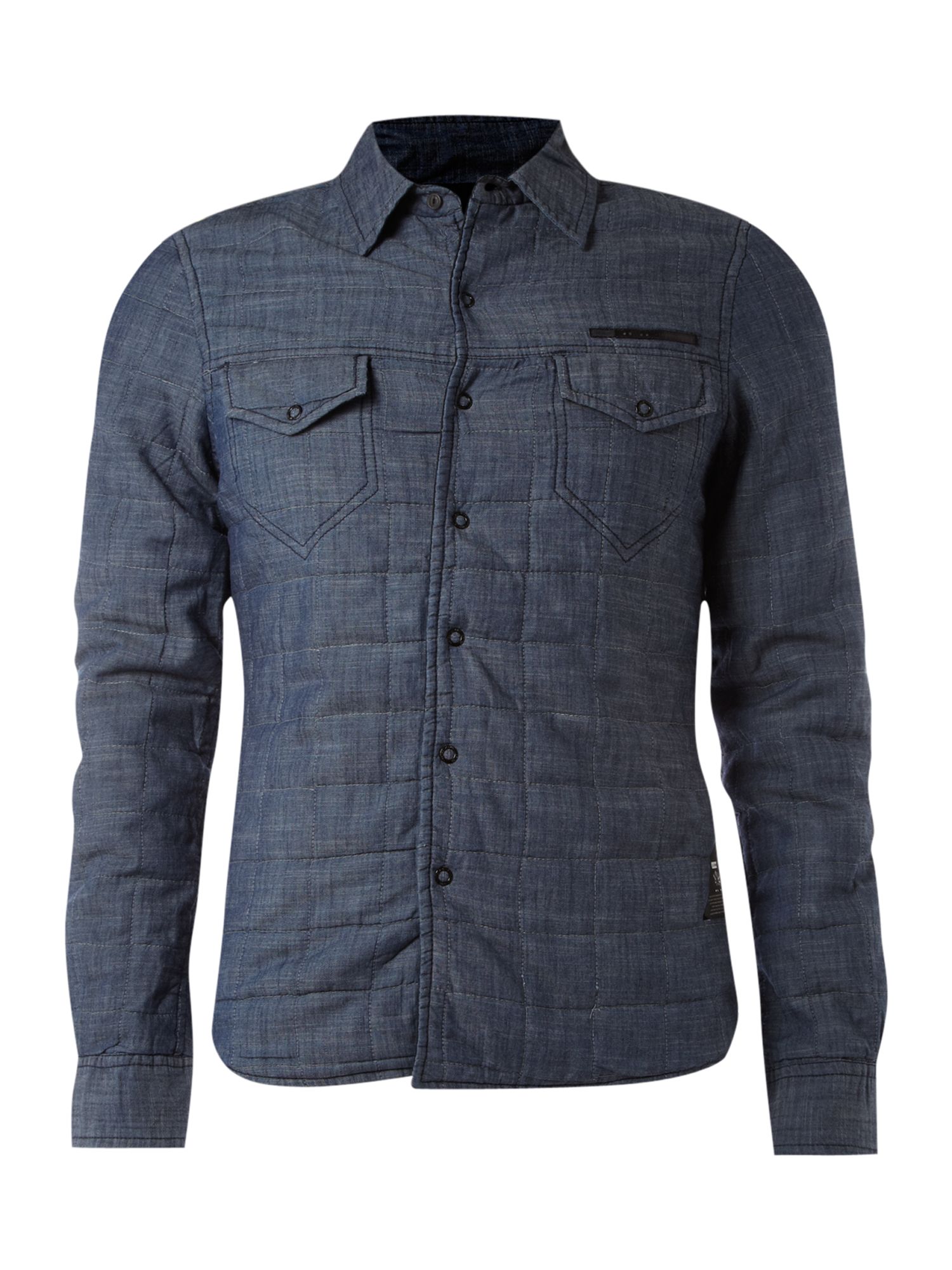 J.c. Rags Padded Denim Shirt in Blue for Men Lyst