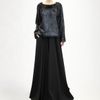 Jil Sander Fringe Lurex Jersey Sweater in Black - Lyst